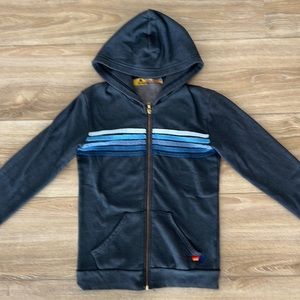 Aviator Nation Blue “5 STRIPES” Zip-Up Hoodie